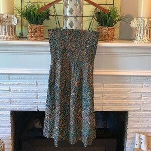 Theory NEW Smocked Speckled Multi-Colored Fabric Mini Dress Size Medium$285 MSRP